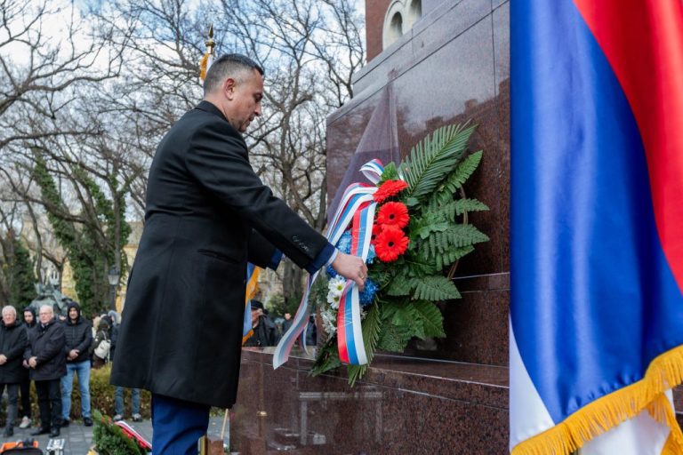 Положени венци на споменик краљу Петру Првом Карађорђевићу